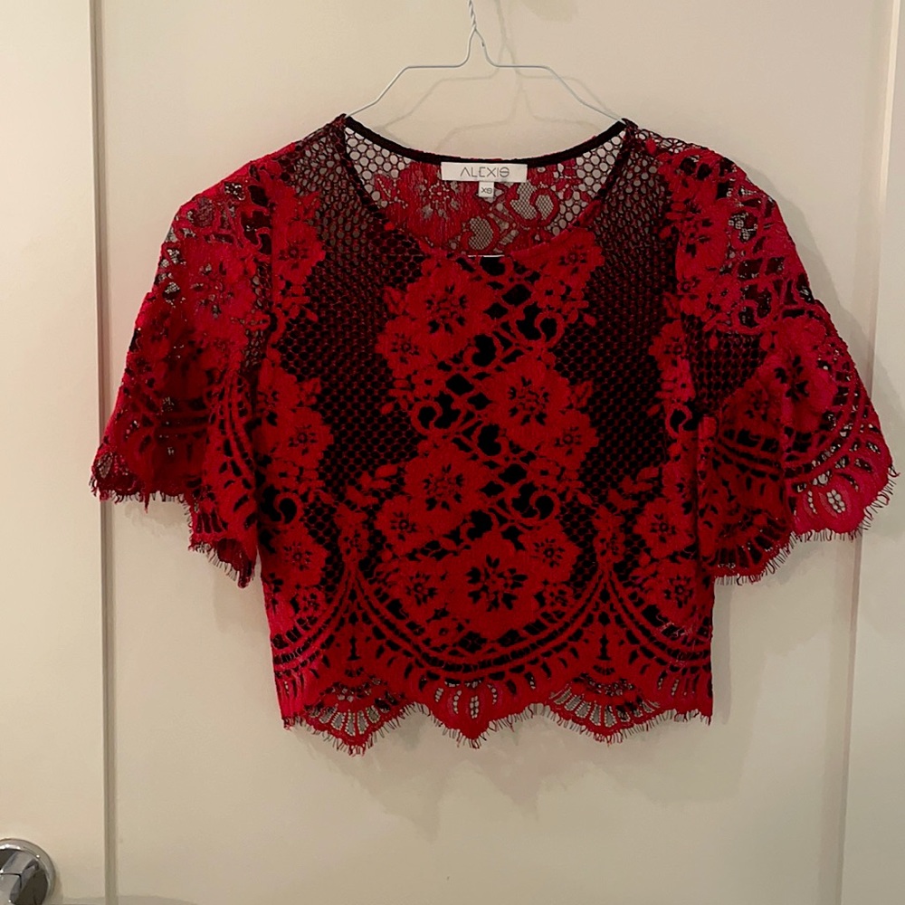 Alexis Red Lace top